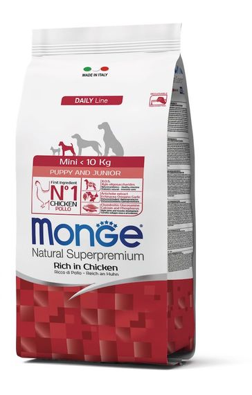 Корм Monge Puppy and Junior Mini Ricco сухий з куркою для щенят та юніорів малих порід 0.8 кг