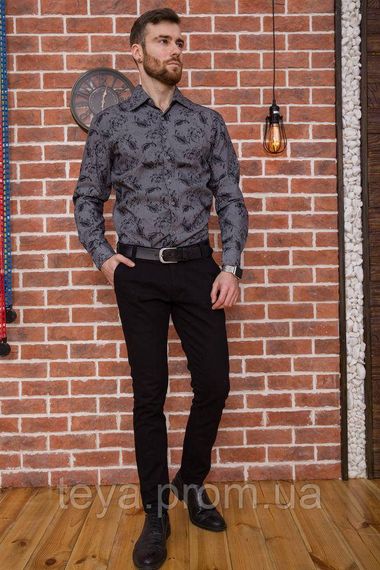Сорочка чоловіча колір чорно-сірий розмір M FA_003782 | Зображення 1