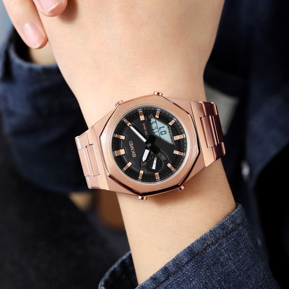 Чоловічий годинник Skmei 1816RGWT Rose Gold-White | Зображення 2