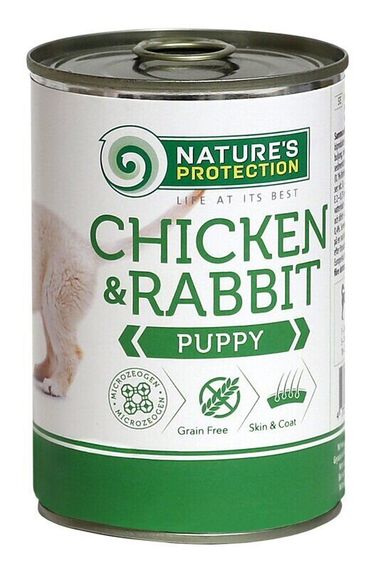 Корм Nature's Protection Puppy chicken & rabbit вологий з куркою та кроликом для щенят 800 гр