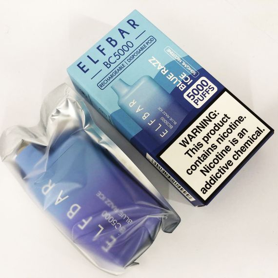 Elf Bar BC5000 вкус Синяя Малина Лимонад (Blue Razz Ice) | Зображення 1