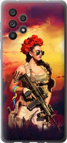 Чехол на Samsung Galaxy A73 A736B Украинка с оружием "5316u-2586-17620"