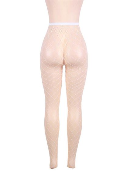 Колготки у велику сіточку Star Night Fence Net Pantyhose білі XS-M sexstyle | Зображення 3