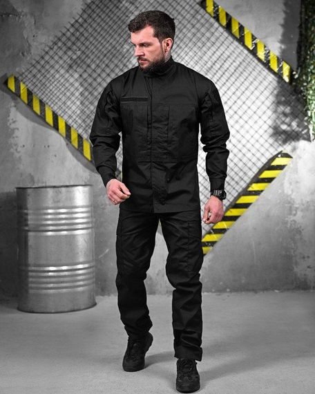 Тактичний костюм уставний ENDER чорний поліція ДЛ6225