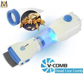 Электрический гребень от вшей с вытяжкой licrtec V-comb | Расческа от вшей