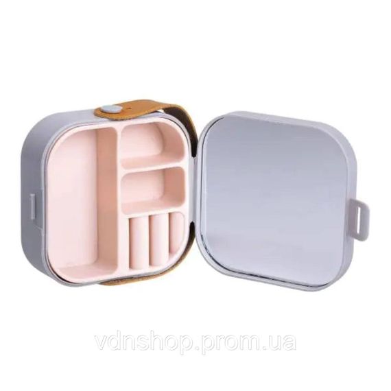 Шкатулка для украшений 9×9×3.8 см мини органайзер для ювелирных изделий HP-5-27G | Зображення 2