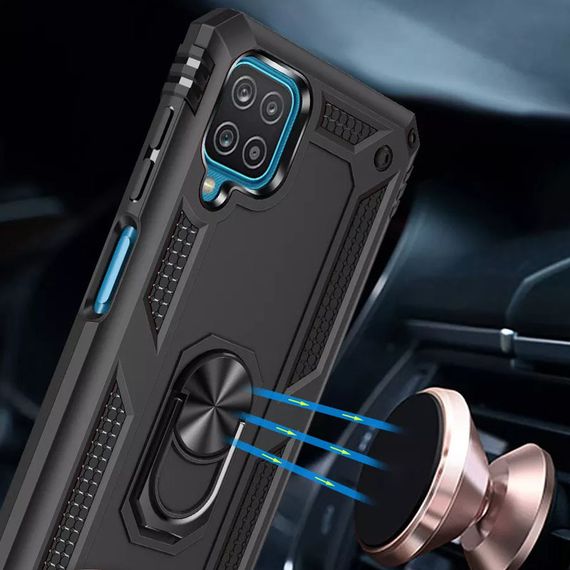 Противоударный чехол Serge Ring магнитный держатель (Ударопрочный) для Samsung Galaxy A12/M12 | Зображення 3