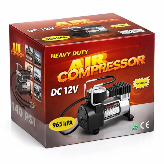 Автомобільний компресор 12V Air pump AND XL-823 для шин • Портативний насос від прикурювача для авто, позашляховика, мікроавтобуса | Зображення 1