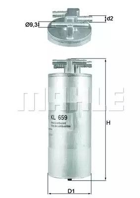 Фільтр паливний MAHLE/KNECHT Audi, MAHLE/KNECHT (KL659) | Зображення 3