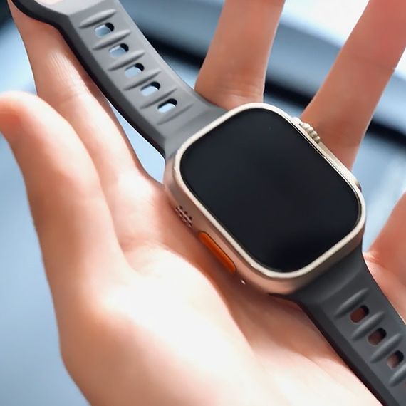 Ремінець BlueO Fluoro Rubber Sport для Apple Watch 42(ser.1-3)/44/45/46/49mm Black | Зображення 1