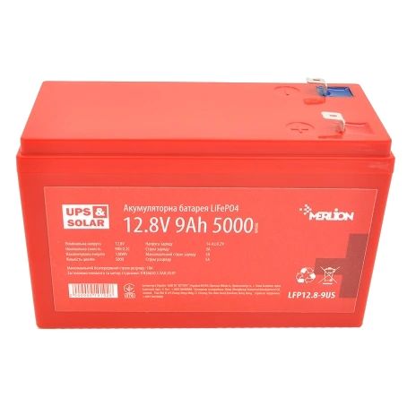 Merlion LiFePO4 12.8В 9А•ч Літієва акумуляторна батарея