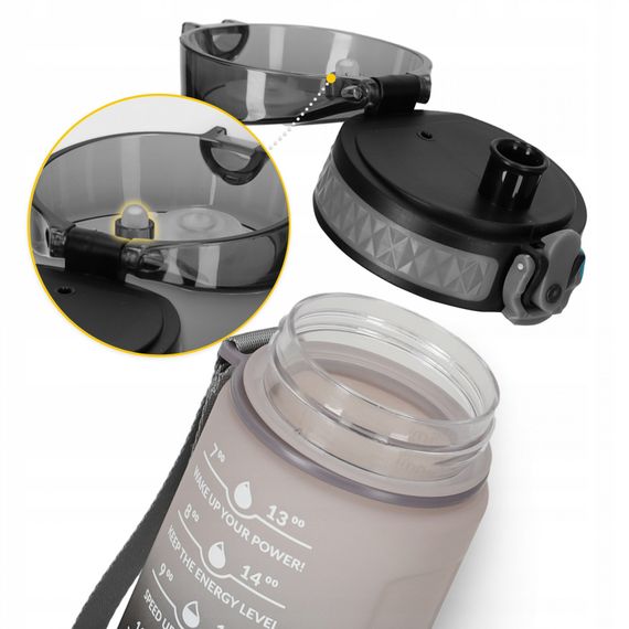 Пляшка для води спортивна 4FIZJO 500 мл 4FJ0627 Grey/Black (P-5905973400725) | Зображення 7