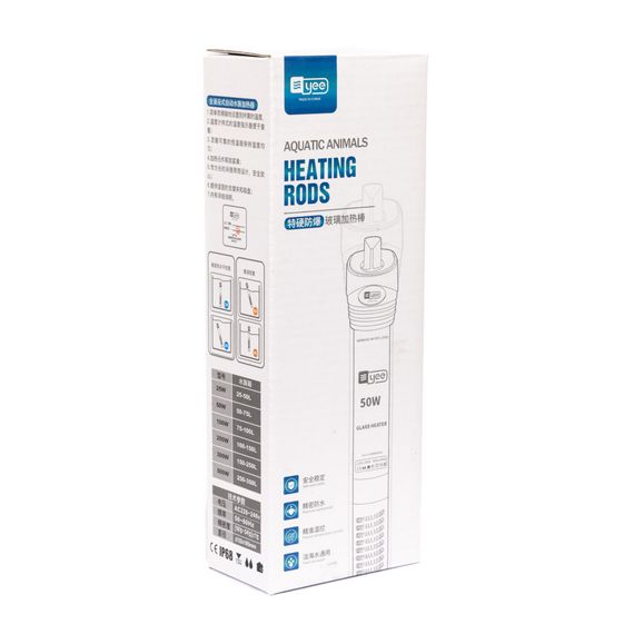 Обігрівач Yee для акваріума YGH-50 скляний 20см 50 Вт | Зображення 1