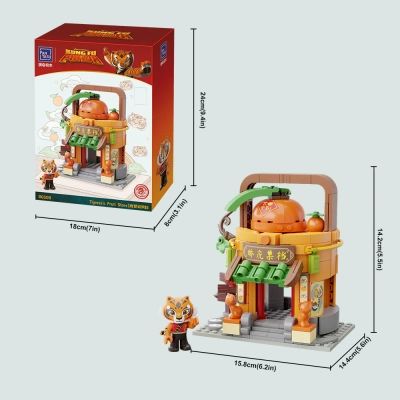 Конструктор Pantasy Kung Fu Panda Кунгфу Панда Мини Вид на улицу - Фруктовая лавка Тигрицы (86508) | Зображення 4