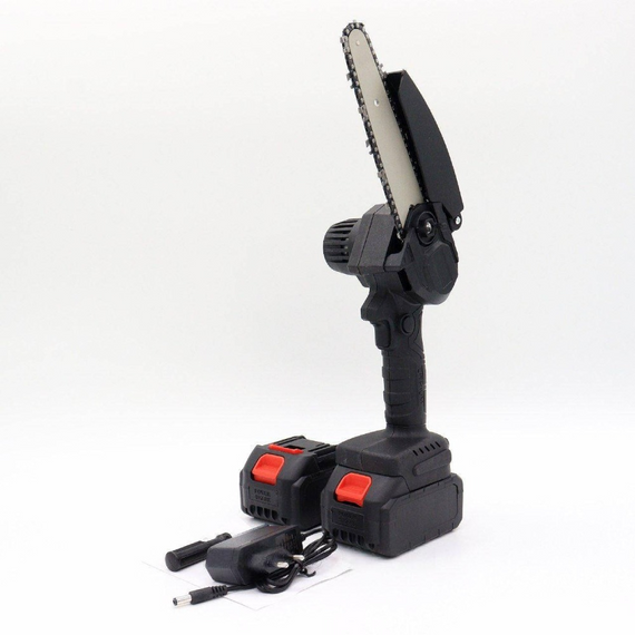 Аккумуляторная цепная пила 24V с 2-мя аккумуляторами Lithium в кейсе / Беспроводная ручная мини электропила | Зображення 5