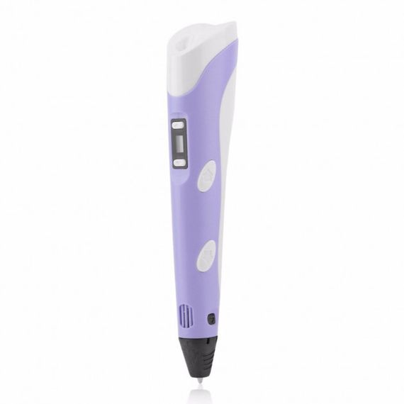 3D ручка Smart 3D Pen 2 c LCD дисплеем, Ручка для объемного рисования, Детская 3д ручка. Цвет: фиолетовый | Зображення 3
