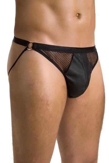 Чоловічі відкриті сліпи Passion 034 OPEN LUKE XXL/XXXL Black, екошкіра sexstyle