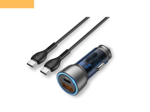 Автомобильное зарядное устройство XPRO NZ8 43W PD25W+QC3.0 Type-C to Type-C черный (37376-01)