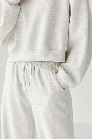 Вільний теплий спортивний костюм - світло-сірий цвет, S/M (є розміри) | Зображення 3