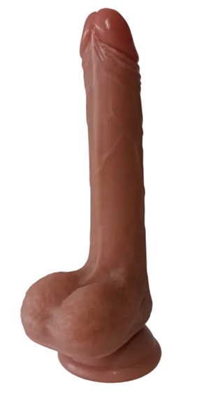Фаллоимитатор с мошонкой на присоске OYO - Dildo Double Layer Silicone YQW-062 (длина 19 см, диаметр 3.2 см) Sex Aura | Зображення 3
