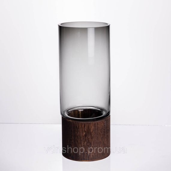 Ваза для квітів кругла скляна 25.5 (см) декоративна HP-19-162-2