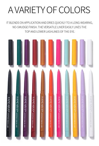 Кольорова водостійка кремова гелева підводка лайнер для очей HANDAIYAN Creme Gel Liner COLOUR OUTSIDE колір 07 | Зображення 1