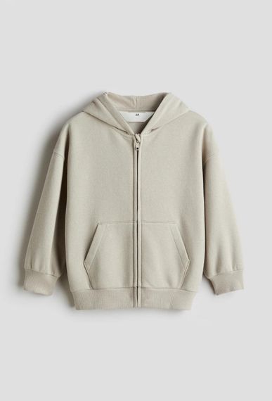 Дитяча тепла толстовка з капюшоном для хлопчика H&M 92 см Бежевий (25120506A)