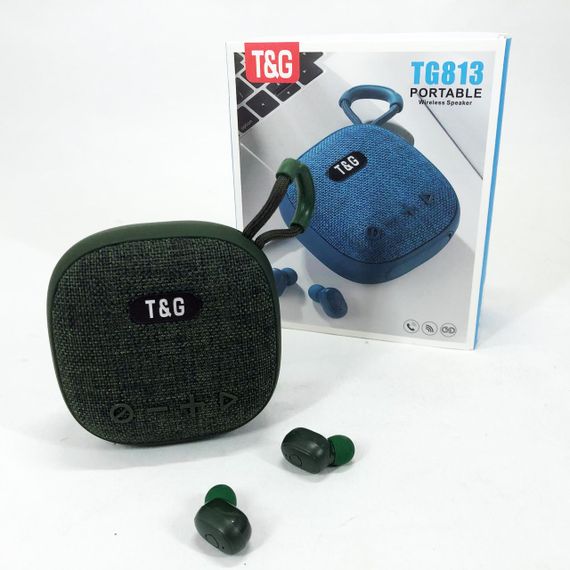 Колонка блютуз оригінал TG813, Bluetooth стерео колонка з функцією радіо з входом і мікрофоном NE-63 | Зображення 2