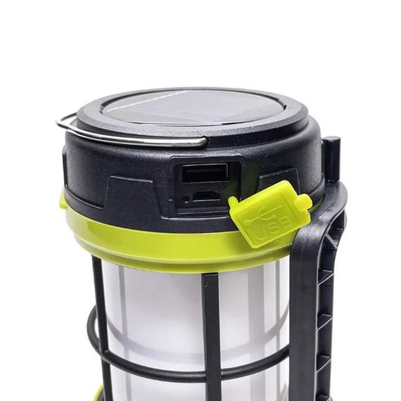 Переносной фонарь на солнечной батарее, функция PowerBank, LED F-910 / Подвесная кемпинговая лампа на | Зображення 4