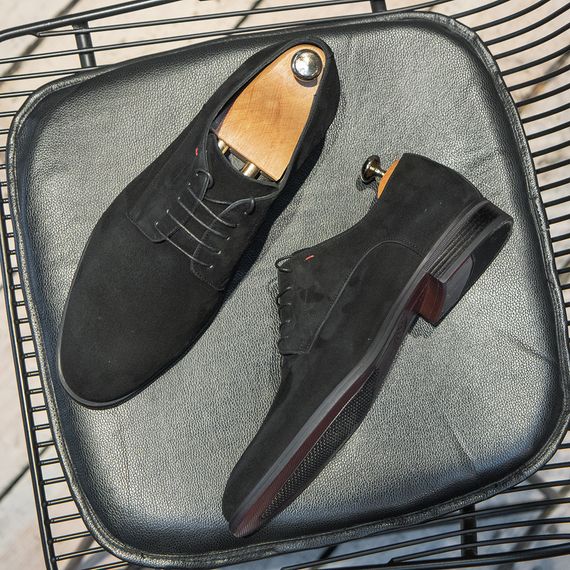 Чорні замшеві туфлі 39 розмір | Зображення 8