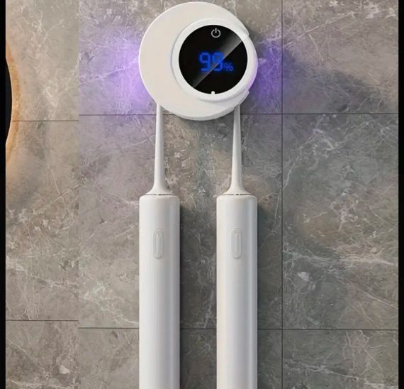 Автоматический настенный держатель-стерилизатор для зубных щеток с УФ-дезинфекцией, стерилизатор с дисплеем