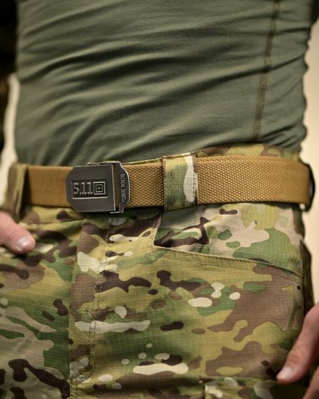 Ремінь тактичний з металевою пряжкою армійський пояс для штанів чоловічий текстильний ремінь для туризму | Зображення 3