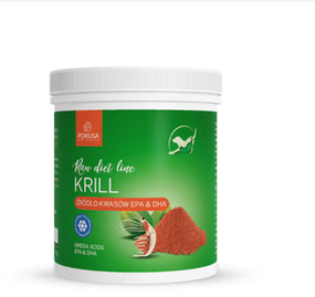 Сублимированная мука из криля для собак и кошек, Pokusa RawDietLine Krill источник кислот Омега, ЭПК и ДГК 150 грам