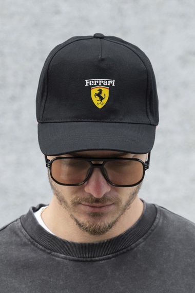 Кепка бейсболка тракер Without з принтом Ferrari Black | Зображення 2