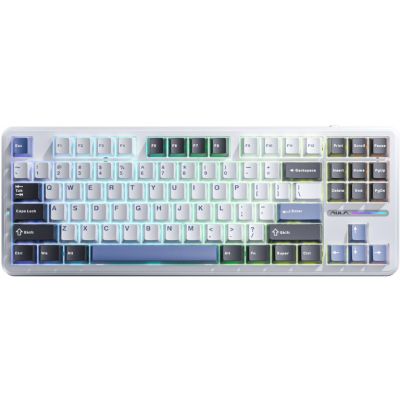 Клавиатура Aula F87 Gasket Greywood V3 Wireless/Bluetooth/USB UA White (6948391208602)