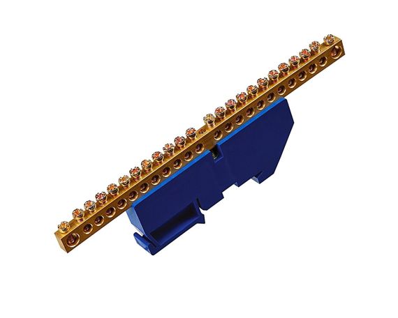 Шина ізольована «N» на DIN-рейку ШЛІ 6х9-24 синій Ny95500189