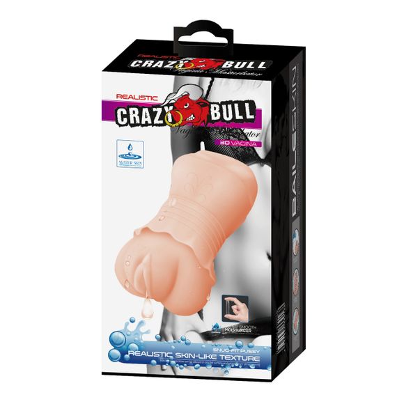 Реалістичний мастурбатор вагіна Crazy Bull із кібершкіри, 15×7 см Sex Aura | Зображення 5