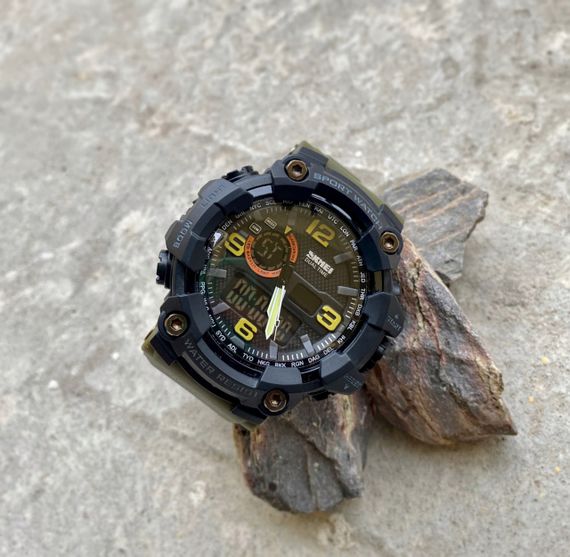 Чоловічий годинник Skmei 1520AG Black-Military Wristband. | Зображення 3