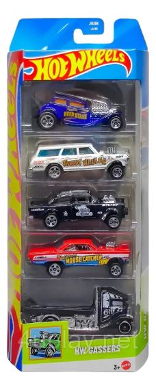 Hot Wheels HW Gassers Подарунковий набір з 5-ти машинок Хот Вілс Дрег-рейсінг