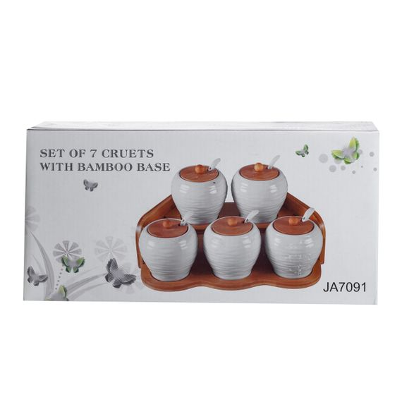 Набір банок для сипучих продуктів з 5 штук по 250 мл порцелянаовий HP1253 HP1253 | Зображення 6