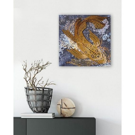 Набір для вишивання бісером "Грошова рибка" AB-823 на натуральному полотні | Зображення 3