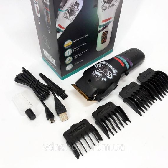 Профессиональная машинка для стрижки волос с насадками VGR, Профессиональный триммер с набором насадок KP-63 | Зображення 1
