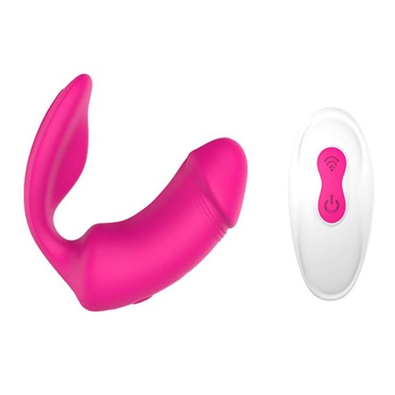 Вагинально-клиторальный вибратор Dream Toys Essentials с пультом, розовый, 9 × 3 см Sex Aura | Зображення 8