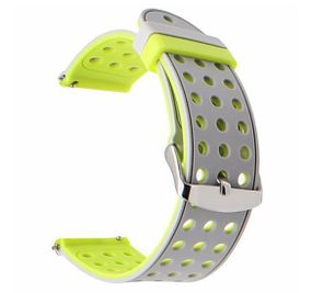 Двухсторонний ремешок с перфорацией Primo для часов Xiaomi Amazfit GTR 47 mm - Grey&Yellow