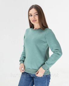 Женская толстовка Свитшот теплая, Свитшот женский с начесом, Свитшот женский - украинское суперкачество Мятный, S