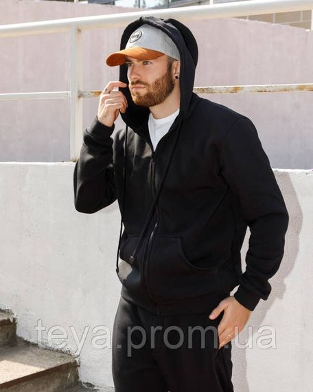 Спортивний костюм колір чорний розміри M, L, XL, XXL, 3XL, S FI_004605 | Зображення 3