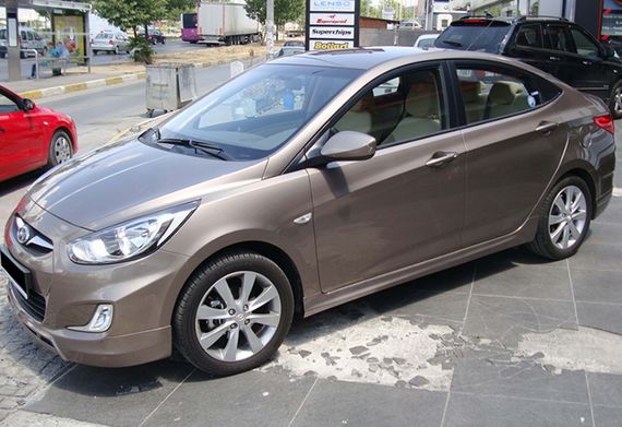 Боковые Пороги DPT (грунтованные под покраску) для Hyundai Accent 2011-2017 гг | Зображення 2