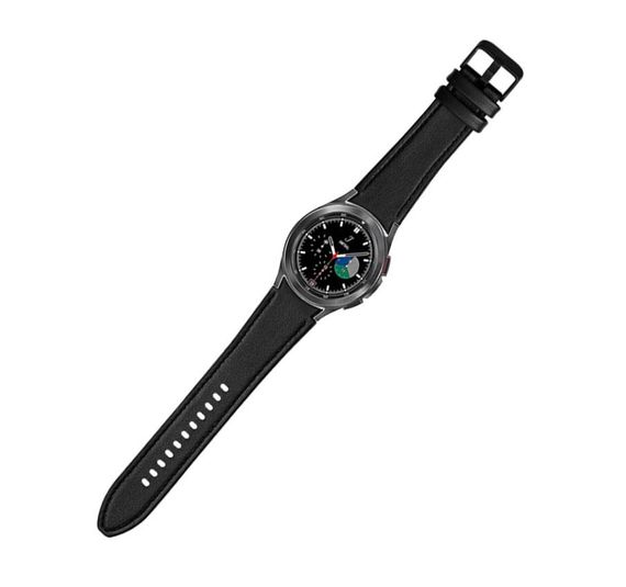 Ремінець Primolux Leather Silicone для годинника Samsung Galaxy Watch 4 Classic 46mm SM-R890 / SM-R895 - Black | Зображення 6