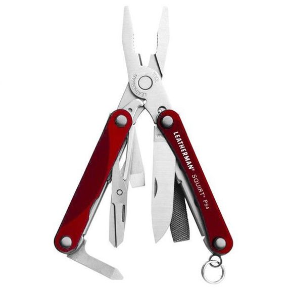 Мультитул Leatherman Squirt PS4 Red Інструмент мультитул Мультитул армійський Мультиінструмент