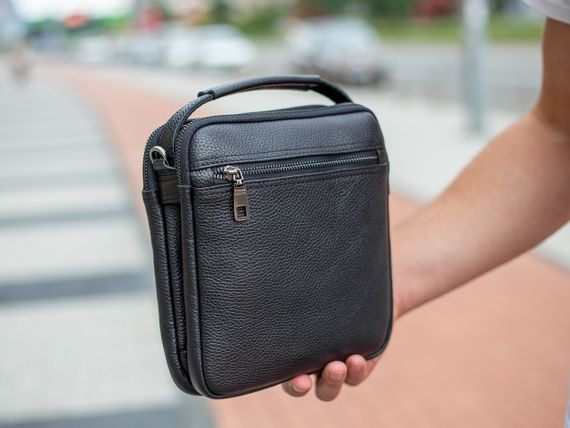 Шкіряна чоловіча сумка-барсетка через плече чорна Bexhill BX-14660 | Зображення 9